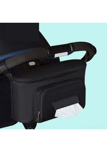 Geekyou Siyah Bebek Arabası Çantası - Su Geçirmez, Hafif, Geniş Kapasiteli Organizer - Arabalar Ve Manzaralar İçin Uygun Aksesuar Siyah