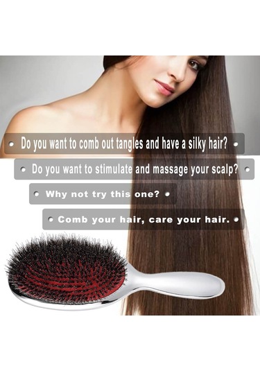 Suofeng Profesyonel Oval Paddle Saç Fırçası - Statik Önleyici Düğüm Çözücü Saç Derisi Masaj Tarakı Ek Saç Uyumlu Sağlıklı Saç Bakımı