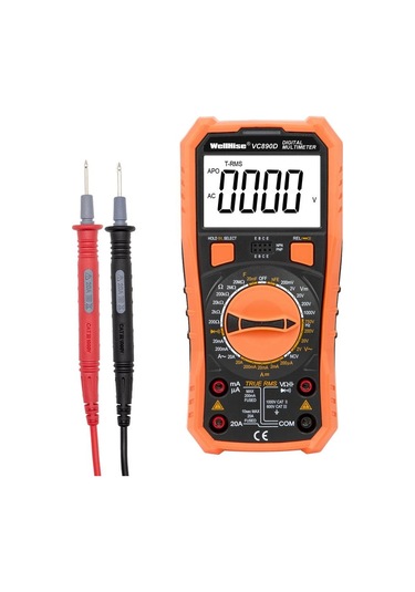 Wellhise Vc890d Ölçü Aleti Multimetre Avometre Nvc Işıklı Ekran El Feneri True Rms