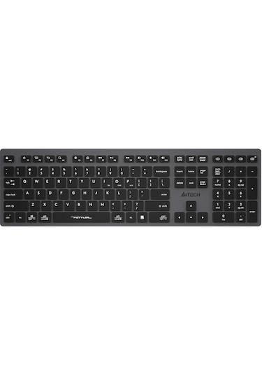 A4 Tech Fstyler Gri Bluetooth + 2.4g Nano Fn Şarjlı Multimedya Klavye
