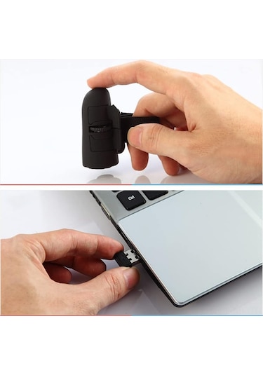 Mufunye 2.4g Kablosuz Ergonomik Mini Optik İz Topu Fare - Taşınabilir Siyah