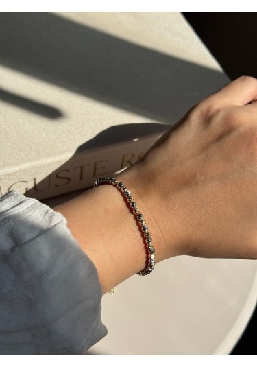 Çift Renk Dorika Kadın Çelik Bileklik Altın & Gümüş Parlak Tasarım Altın