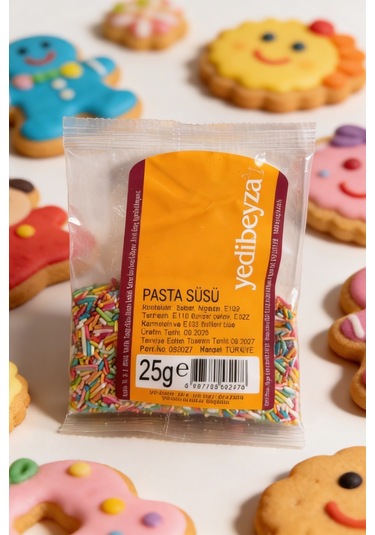 Renkli Şeker Dekoru Pasta Ve Tatlı Süsü 25 Gr