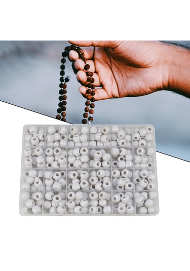 Suntek 240x Midilli Boncuk Kiti Saç Boncukları Dıy Örgü Beyaz Beyaz