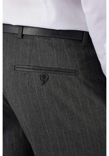 P 1134 Slim Fit Füme Spor Pantolon Füme