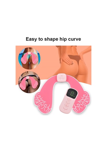 Teltree Ems Teknolojili Kalça Masaj Aleti - Usb Şarj, 15 Kademeli Uzaktan Kumandalı Pembe Çok Renkli