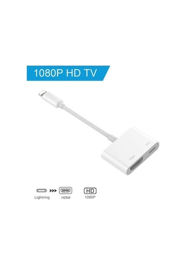 iphone Uyumlu 6 7 8 11 Xr Lightning To Hdmı Çevirici Dönüştürücü Adaptör (537801014)