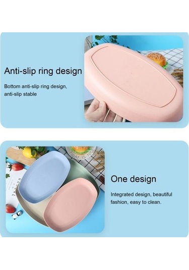 Mavi Pratik Kaymaz Taban Yemek Tabağı Yaygın Olarak Kullanılan Çizilmez Plastik Yemek Tabağı