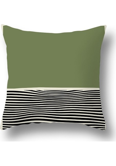 Kuzey Avrupa Geometrik Keten Yastık 50 50cm-42 Ekru