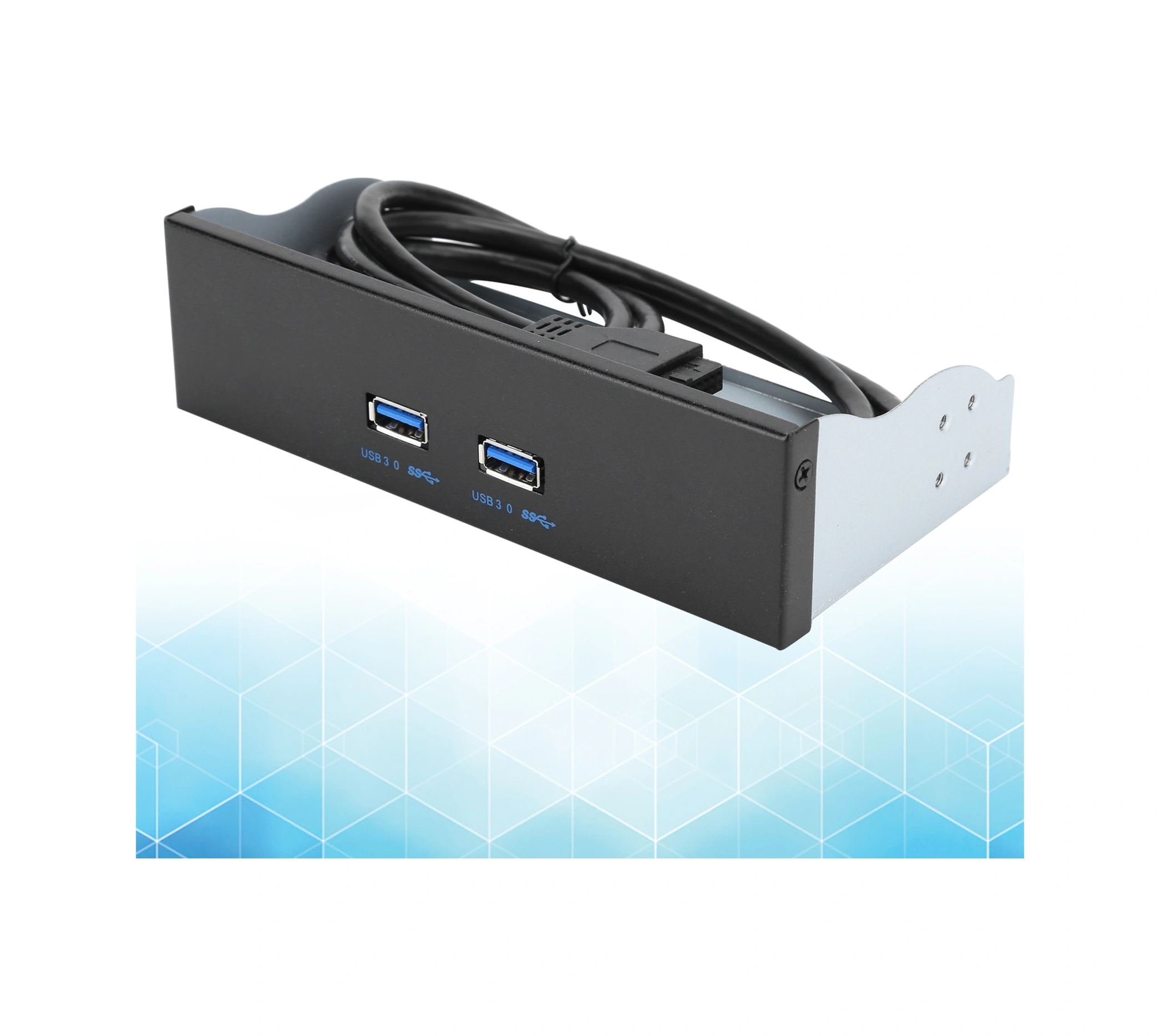 Xiyyadms Usb 3.0 Ön Panel, Optik Sürücü Konumu, Çift Port, 19/20pin Dönüştürücü Kablosu, 5gbps Hızlı Veri Transferi, 0.8m Uzunluk, Win/linux Desteği