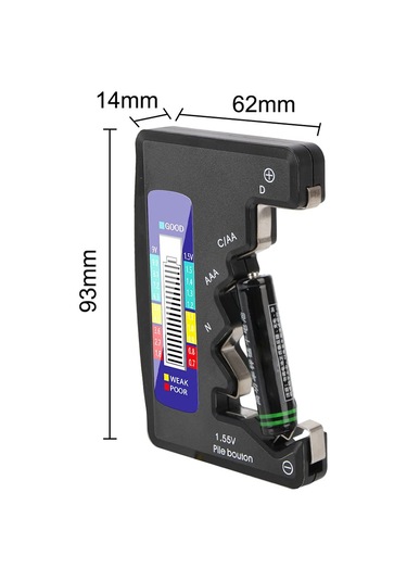 Singree Bt-886 Profesyonel Pil Test Cihazı - Düğme, Aa, Aaa Ve 9v Piller İçin Hızlı Voltaj Ölçer Gümüş