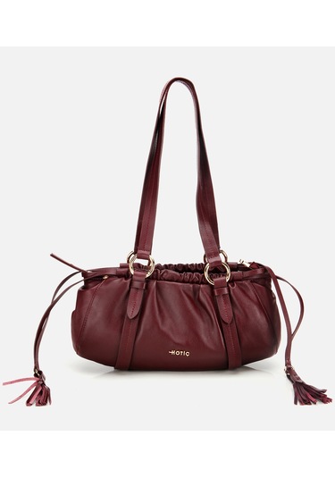 Hotiç Kadın Deri Bordo Yumuşak Dokulu Bowling Omuz Çantası 03cah316710a780 03cah316710a780 Bordo