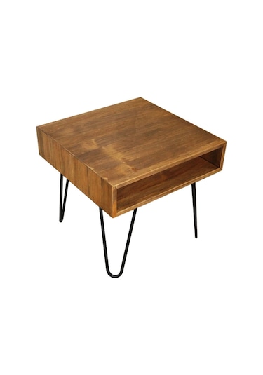 Albit Masif Ahşap Yan Sehpa