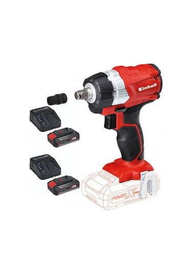 Einhell TE-CW 18 LI BL Akülü Somun Sıkma Sökme Makinesi + 2.5 Ah Akü 2 Adet
