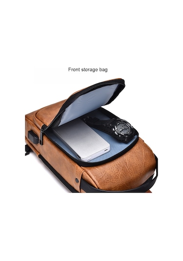 Sones Weıxıer X318 Tek Omuzlu Çapraz Askılı Erkek Su Geçirmez Hırsızlığa Karşı Küçük Sırt Çantası Siyah