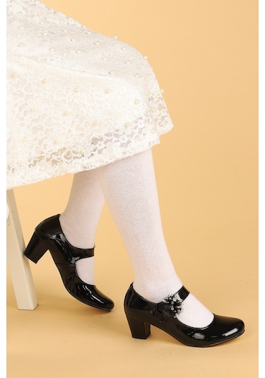 Kiko Kids 751 Rugan Günlük Kız Çocuk 4 Cm Topuklu Babet Ayakkabı 001