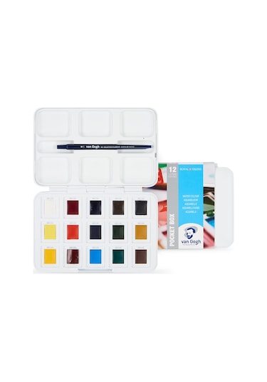 Talens Van Gogh Sulu Boya Seti 12+3 Renk + Defter + Fırça