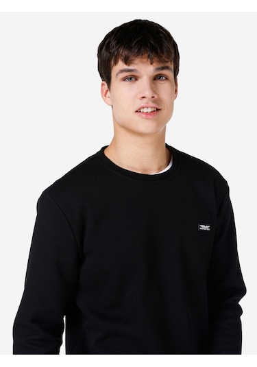 Colins Siyah Erkek Tshirt U.kol Siyah