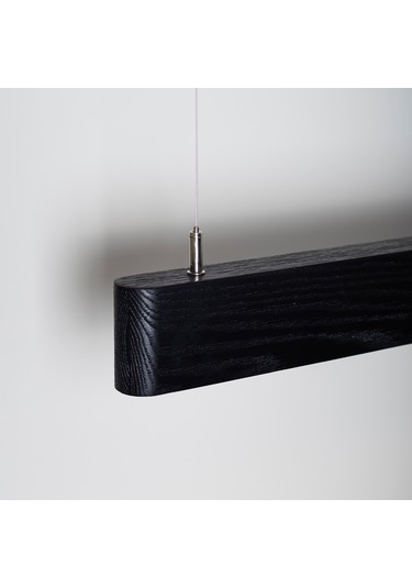 Soft Siyah Modern Ahşap Aydınlatma - Minimal Led Sarkıt Avize Siyah