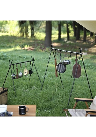 Dancemonkey Shinetrip A014-h0s Alüminyum Üçgen Piknik Tencere Askı Sistemi Altın