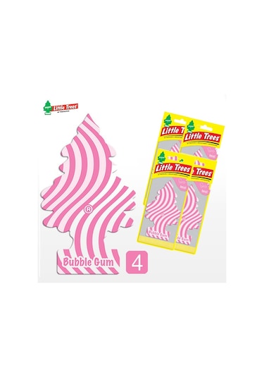 Oto Koku Little Trees Kağıt Koku Bubble Gum Sakız Kokusu 4 Adet