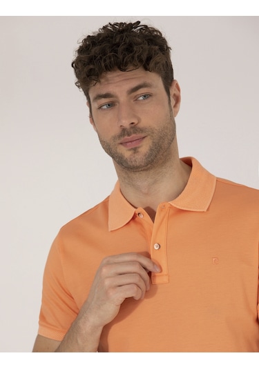 Pierre Cardin Erkek Açık Somon Basic Tişört 50262665-vr189 Açık Somon