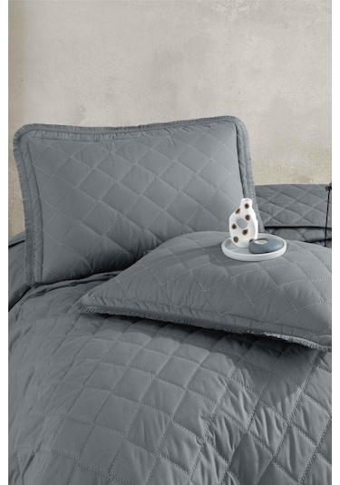 Clasy Ranforce Yatak Örtüsü Çift Kişilik Tafana V6 Gri