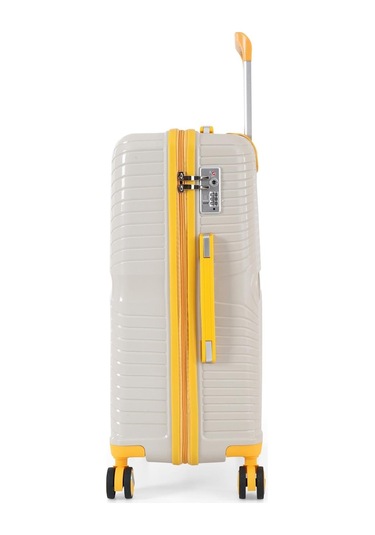 Ççs 5239 Polipropilen Büyük Boy Valiz Beyaz-sarı Beyaz - Sarı