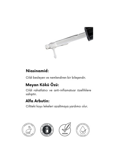 Synora Cilt Tonu Eşitleyici Aydınlatıcı ve Leke Karşıtı Arbutin Serum 30 ML
