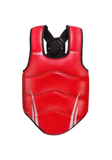 Pazly Suntek Karate Göğüs Koruyucu Elastik Boks Spor S Model Kırmızı Kırmızı