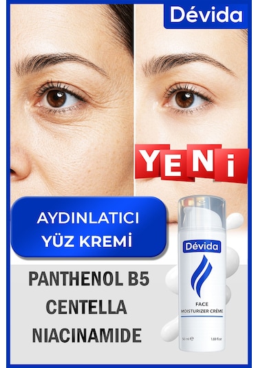 Nemlendirici Aydınlatıcı Ceramide Centella Panthenol B5 Yüz Bakım Kremi