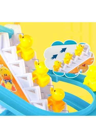 Babydoor Happy Duck 3 Ördekli Pilli Merdiven Sesli Eğitici Oyuncak