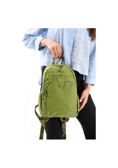 Unisex Sırt Çantası Paraşüt Kumaş Hafif Çok Cepli Yağmur İtici Kumaş 32 22 Cm 571 Collection Yeşil