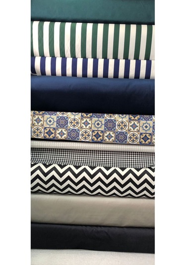 Etnik Desen Kumaş Zümrüt Yeşili Ceviz Ayak Çay Seti Koltuk Takımı Etnik