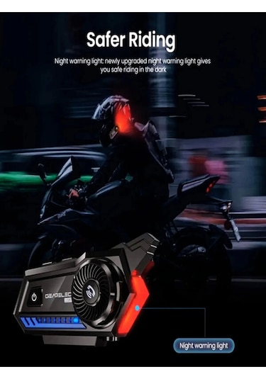 Bt57 Motosiklet Kask Kulaklık Intercom Işıklı Motorsiklet Interkom