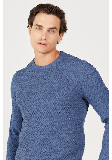 Wrangler Erkek Kazak W232580410 Lacivert