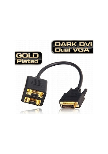 Dark Dk Hd Advıx2Vga Dvı Erkek / 2 X Vga Dişi Dönüştürücü