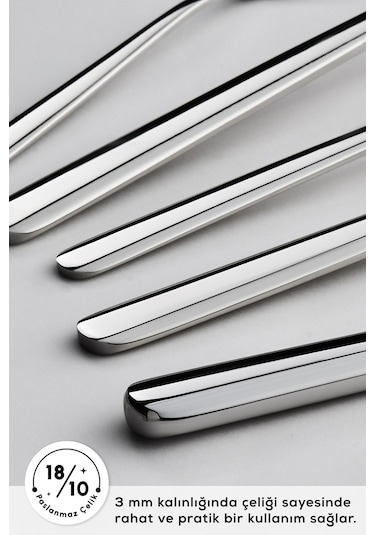 Karaca  Elegance New Boreas Platin 12 Kişilik 84 Parça Çatal Kaşık Bıçak Takımı