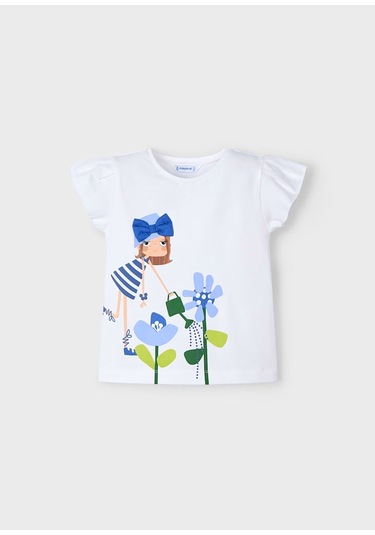 Mayoral Kız Çocuk T-shirt 3015m Beyaz