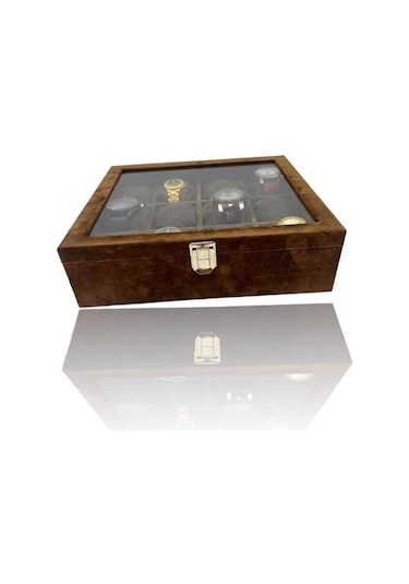 Richbo x 12'li Saat Kutusu Süet Kahve