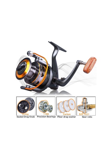 Sougayilang 11bb Ahşap Saplı İplik Balıkçılık Makarası 4000