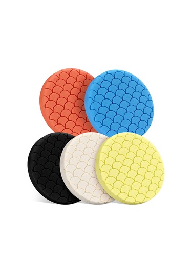 Lemestar 5'li Araba Cila Pedi Seti - 6,5 İnç Otomobil Ve Yatlar İçin Çizik Giderme & Parlatma