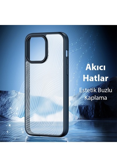 Dux Ducis iPhone Uyumlu 15 Pro Max Aimo Premium Buzlu Sert Pc-tpu Kılıf