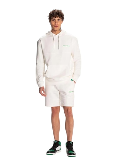Kappa Authentic Theo Erkek Beyaz Regular Fit Hoodie Beyaz