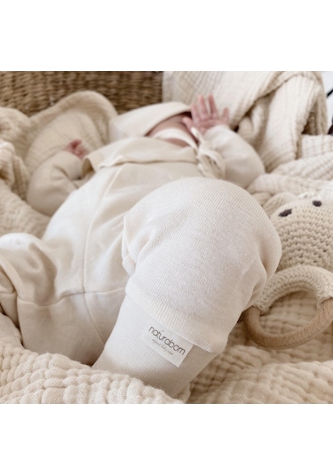 Naturaborn Gots Organik Sertifikalı Bebek Pantolon Bej