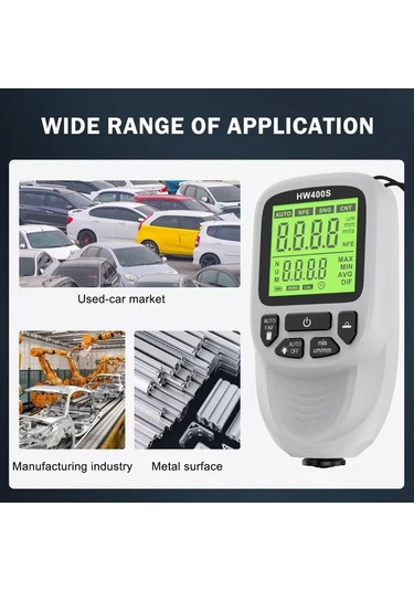 Honeybeeshop Beyaz Otomatik Manuel Araba Boya Filmi Kalınlık Ölçer Abs Malzeme Pil İle Çalışır