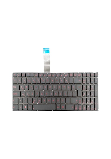 Asus X550ea X550vb X550v Klavyesi - Siyah - Kırmızı Harfli