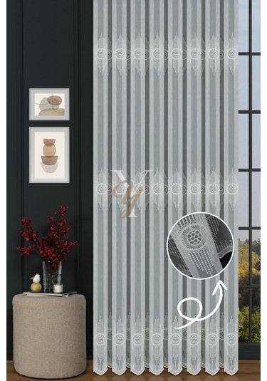 8p9553 - 12p9553 Tül Perde V-fikse Ekru