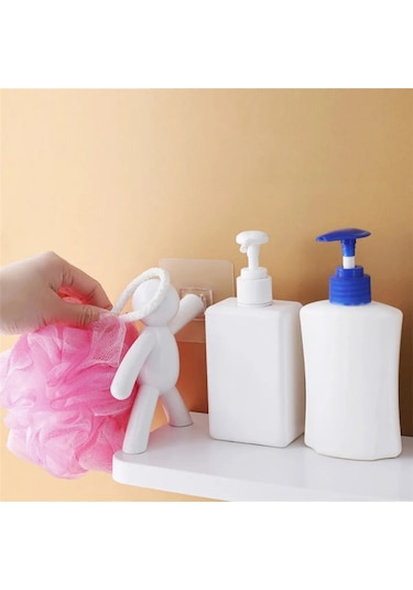 2 Li Banyo Mutfak Organizer Şampuan Kozmetik Baharat Kavanoz Düzenleyici Yapışkanlı Raf Çöp Adam Diğer