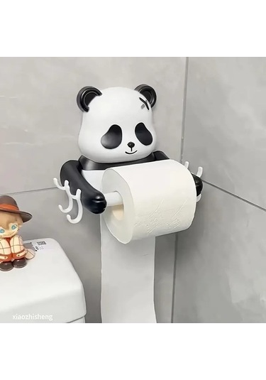 Ulzyvf Tuvalet Tutucu, Parça Panda Monte Karikatür Kağıdı Duvara Beyaz 1 Fk Beyaz